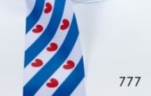 [A-022964] Friese vlag Friesland 75 mm per rol 25 meter Zijden Enkelzijdige print