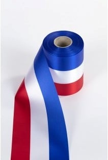 [A-024591] Nederlandse vlag Rood Wit Blauw 70 mm 25 meter ook geschikt om te bedrukken