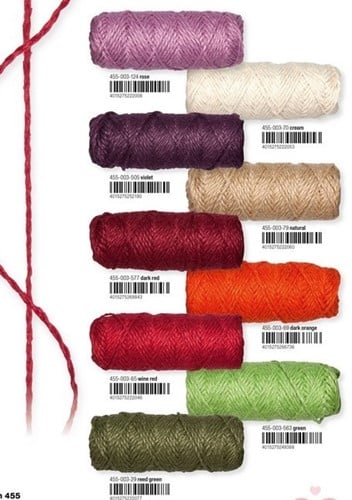 [A-009487] Jute touw Bindkoord 69 Donkeroranje rol 50 meter