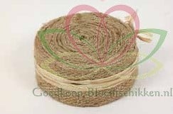 [A-011014] Jute band dicht Naturel 2 meter kleinverpakking