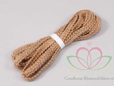 [A-011384] Jute band Naturel knoopeffect 350 cm