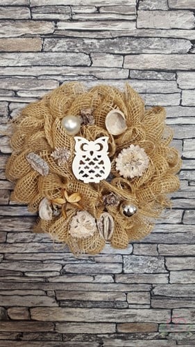 [A-012781] Jute band Naturel open structuur 5 cm kwart rol 10 meter