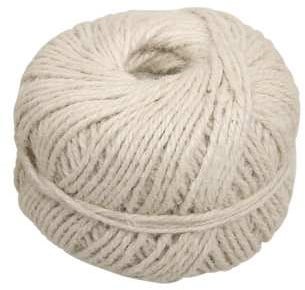 [A-017084] Jute touw Viji rope 3 ply Gebleekt rol 200 gram