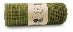 [A-027204] Sizo net Jute Olijfgroen 5 meter x 30 cm