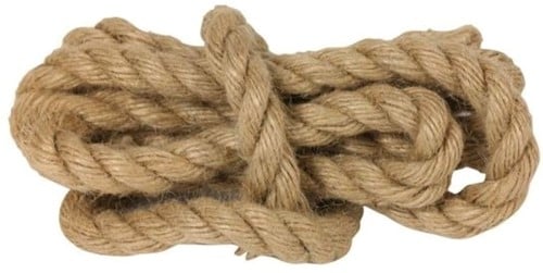 [A-027372] Jute touw Xtra Dik Naturel 20 mm 200 cm kleinverpakking