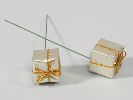 [A-012738] Giftboxes Champagnekleur 25x25 mm pak 60 stuks
