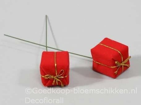 [A-016070] Giftboxes Rood fluweel 25x25 mm pak 60 stuks