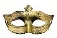 [A-027353] Venetiaans masker Goud Kroondesign per stuk
