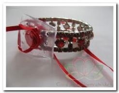 [A-005028] Corsage Polscorsage-armband Hard Rock Rood