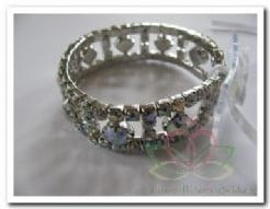 [A-005029] Corsage Polscorsage-armband Hard Rock Zilver