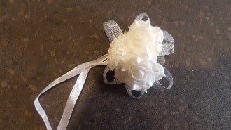 [A-014007] Polscorsage Elastisch Wit Zilvergrijs klaar