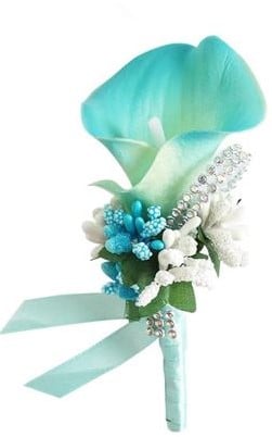 [A-024598] Luxe Corsage Latex Calla Boutonnière met speld