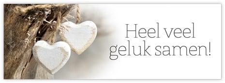 [A-012476] Bloemenkaartje Heel veel geluk samen! kaartje voor bloemstukken en boeketten