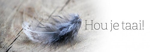 [A-012483] Bloemenkaartje Hou je taai! kaartje voor bloemstukken en boeketten