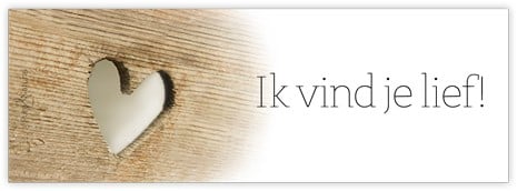 [A-012491] Bloemenkaartje Ik vind je lief! kaartje voor bloemstukken en boeketten