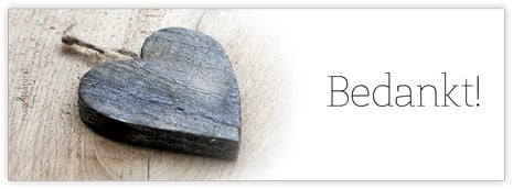[A-012494] Bloemenkaartje Bedankt! kaartje voor bloemstukken en boeketten