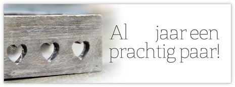 [A-012499] Bloemenkaartje Al, , , jaar een prachtig paar! kaartje voor bloemstukken en boeketten