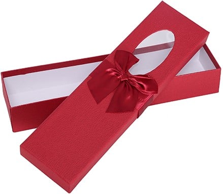 [A-019586] Bloemendoos Rood Rose Box met venster en strik cadeau doos voor rozenboeket 36 cm