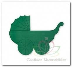 [A-007684] Kinderwagen steekschuimvorm oase voor verse bloemen