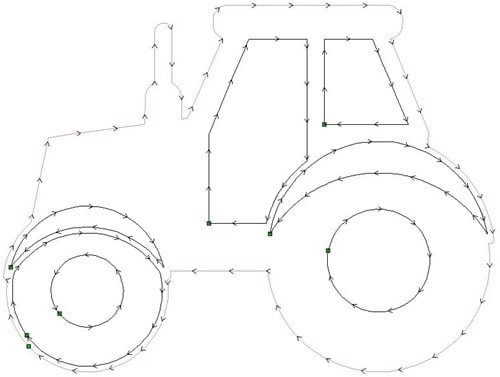 [A-007688] Tractor Trekker steekschuimvorm maatwerk oase voor verse bloemen 10 eur korting [ reeds verrekend] ivm kleine krasjes
