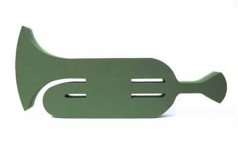 [A-010984] Trompet steekschuimvorm oase voor verse bloemen