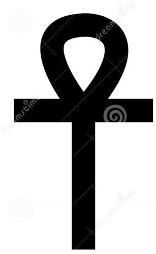 [A-017314] Ankh symbool steekschuimvorm oase voor verse bloemen