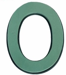 [A-019680] Letter O 30 x 20 cm Premier met Plastic bodem steekschuimvorm oase voor verse bloemen past NIET op frame