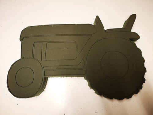 [A-023127] Trekker Oldtimer steekschuimvorm maatwerk oude trekker
