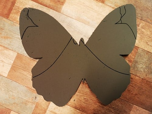 [A-023408] Vlinder steekschuimvorm groter met kleine manco