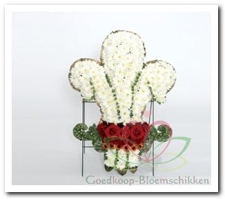 [A-008598-B] Franse Lelie steekschuimvorm B-keus niet voor verse bloemen