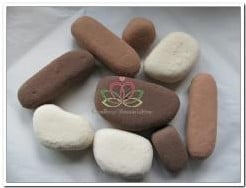 [A-003950] Oasis® Rainbow Pebbles 9 stuks Aardetinten XL gekleurd steekschuim