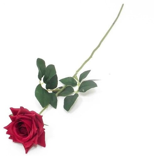 [A-013030] Zijden Roos Large Diamond Rood