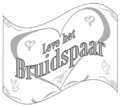 [A-003528] Vlag Leve het Bruidspaar 90x60 cm