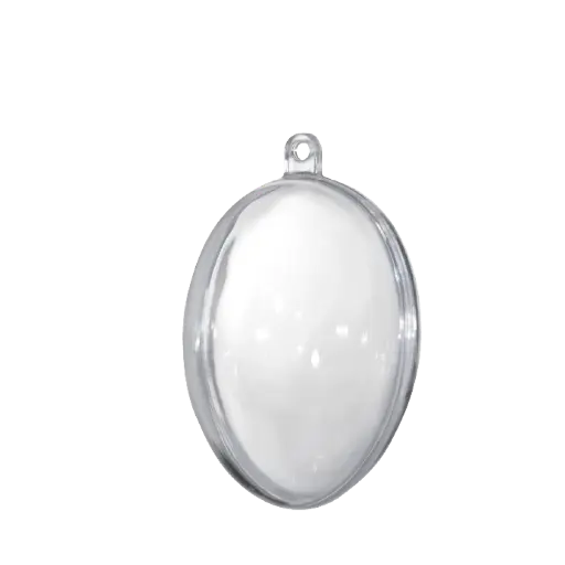 [A-016495] Ei kunststof transparant deelbaar 80 mm zak 5 stuks
