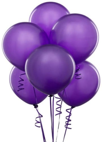 [A-017634] Ballonnen Latex Paars 10 inch voor helium 100 stuks Babyshower