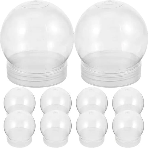 [A-027280] Sneeuwbol Schuddebol met schroefdeksel / stuk Ideaal voor hobbyprojecten, kerstversieringen