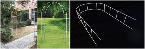 [A-012279] Frame boog ballonnen lint kunstbloemen Flowerwall