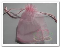 [A-005342] Cadeauzakje giftbag Organza Rose 9x13 cm