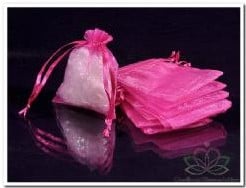 [A-005370] Cadeauzakje giftbag Organza Fuchsia 9x13 cm