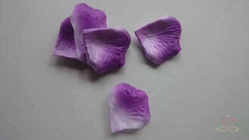 [A-010174] Blad Zijden blaadjes rozenblaadjes Paars Wit 2 kleur per pakje