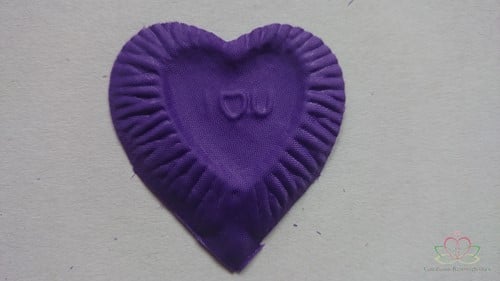 [A-010178] Blad Zijden blaadjes rozenblaadjes Paars hart Iloveyou per pakje