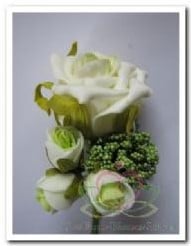 [A-006990] Corsage Roos CremeGroen CPR106 Maatwerk
