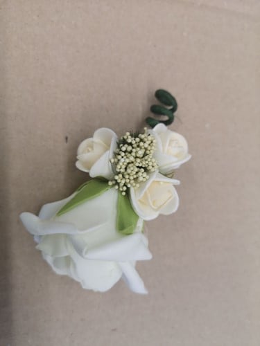 [A-007107] Corsage Roos CremeWit CPR119 Maatwerk