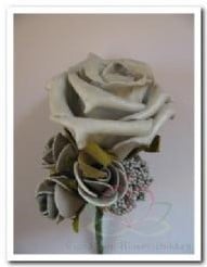 [A-007108] Corsage Roos ZilverAntique CPR118 Maatwerk