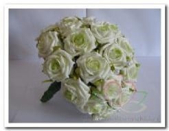 [A-007229] Bruidsboeket Foamrozen CreamGroen +parels EV58 