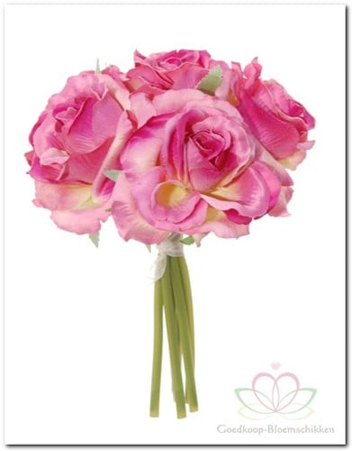 [A-007959] Bruidsmeisjesboeket Rozen 21cm 