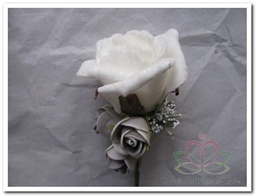 [A-008179] Corsage Roos Wit CEM5 Ilonka Maatwerk