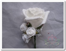 [A-008182] Corsage Roos WitWit CEM8 Maatwerk