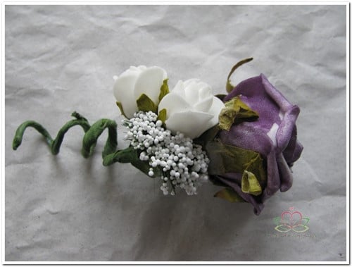 [A-008370] Corsage Roos Paars Antique CPR124 Maatwerk