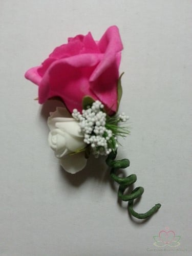 [A-009855] Corsage Roos Fuchsia NeonPink CEM 29 Maatwerk
